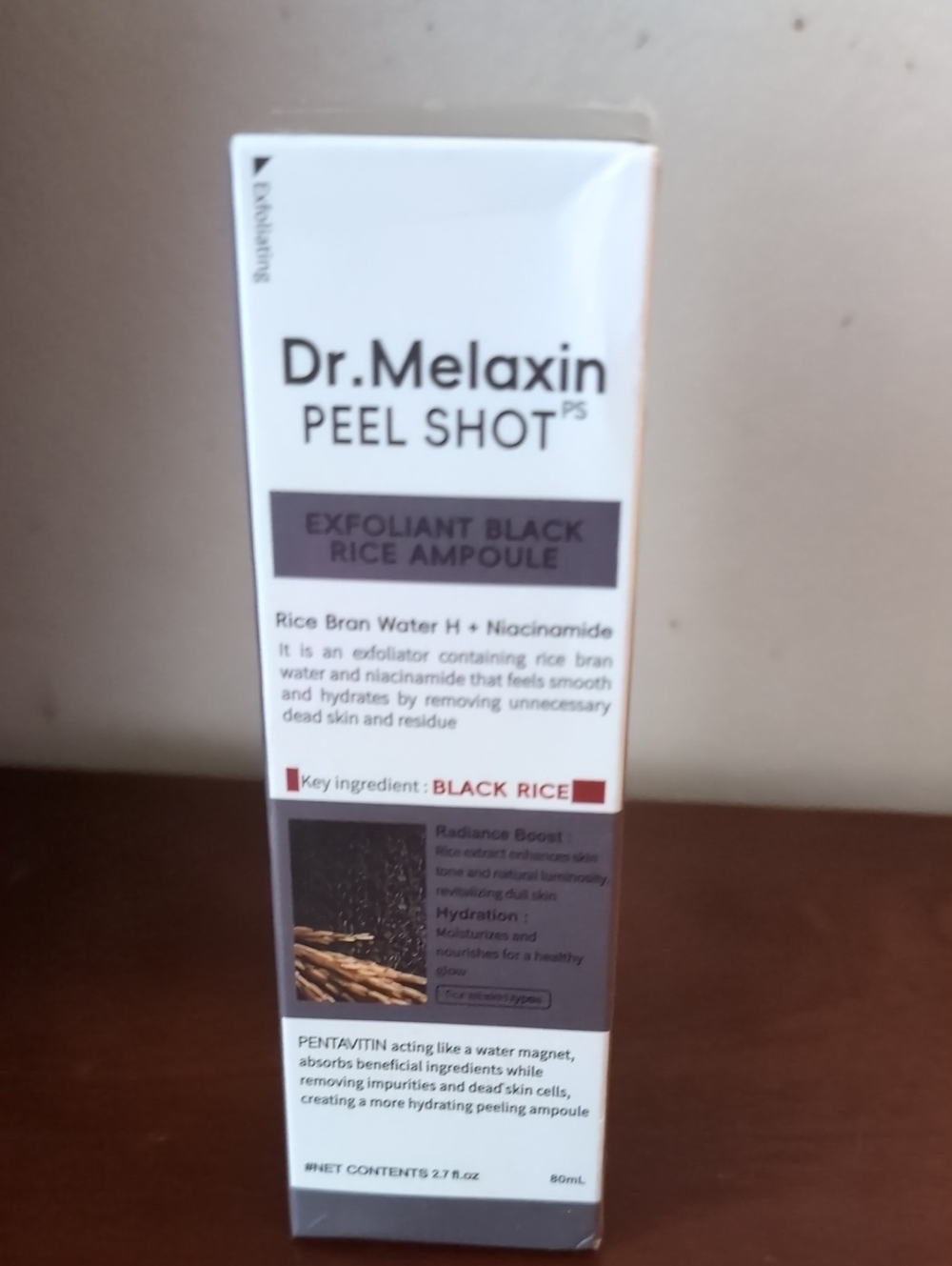 Peel Shot Exfoliant Black Rice Ampoule - Black